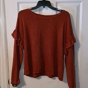 Universal Thread Ruffle Sleeve Long Sleeve Shirt